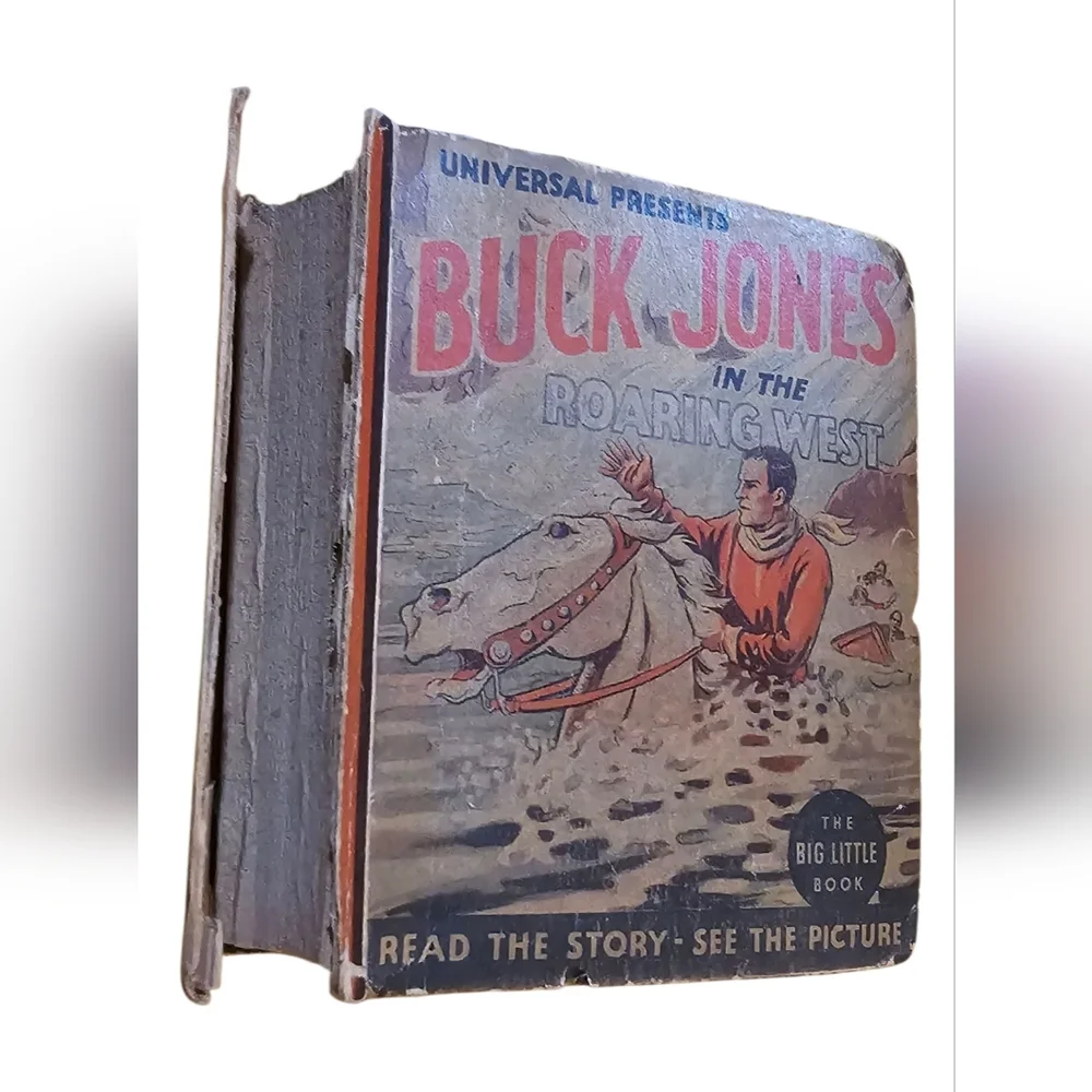 Very Vintage -1935 Universal Buck Jones Roaring West Little Adventure Book - Picture 4 of 12